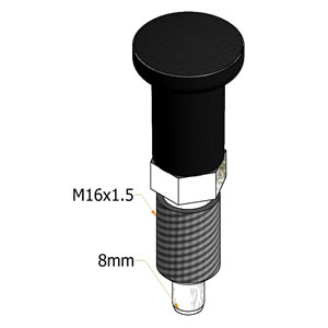 Spring Plunger 16mm Diameter & 12mm Of Travel